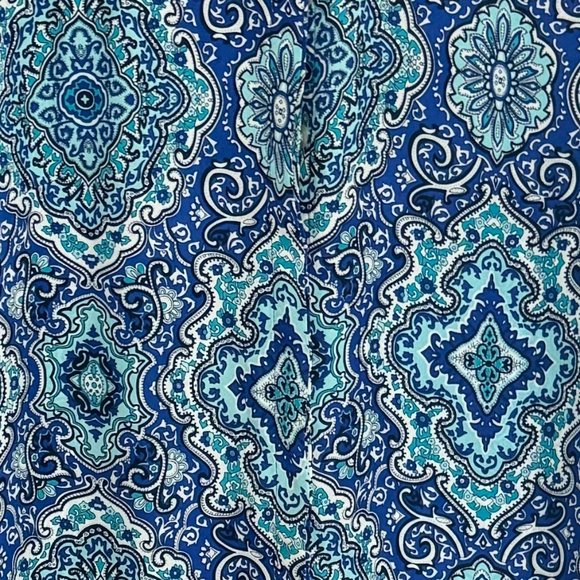 Joan Rivers Moroccan Print Silky Blouse with Long Sleeves - Small - Picture 6 of 6